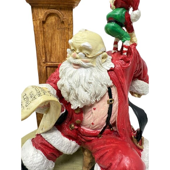 Howard Miller Santa Clock Checkin It Twice Elves List Clock Ltd Ed 1995 Vtg - Picture 5 of 13